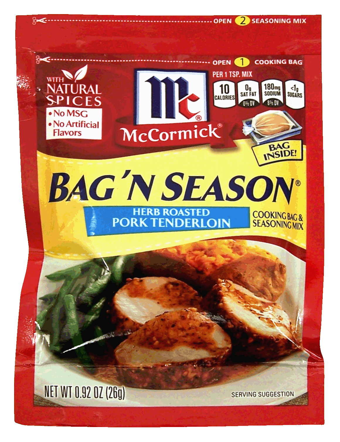 McCormick Bag 'n Season herb roasted pork tenderloin, cooking bag & seasoning mix Full-Size Picture